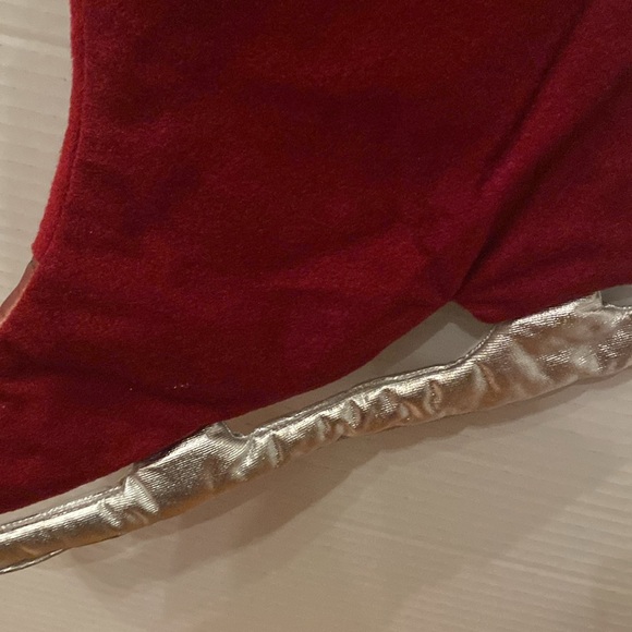 VTG 1985 Hallmark Cards Victorian style ice skate hanging Christmas stocking 16” - Picture 6 of 8